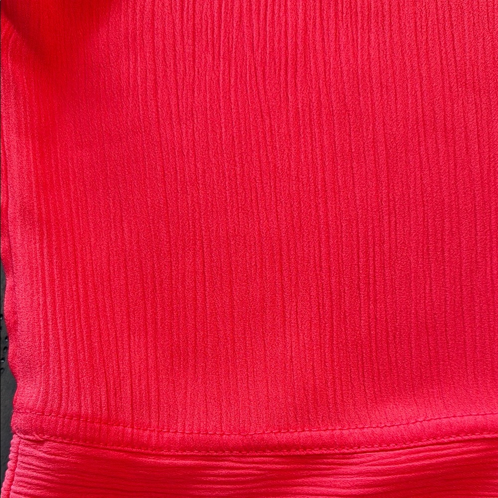 Women's Red V-Neck Top - Picture 6 of 6